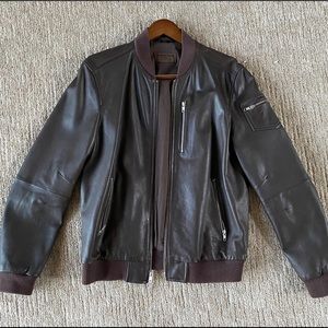 Rogue State men’s leather baseball jacket